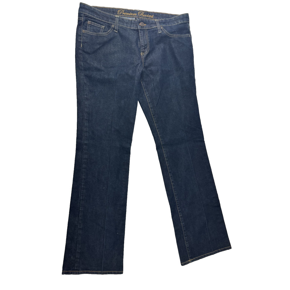 Gap Premium Bootcut Jeans 2010 Dark Wash Grunge Western Women's Size 14 / 32L